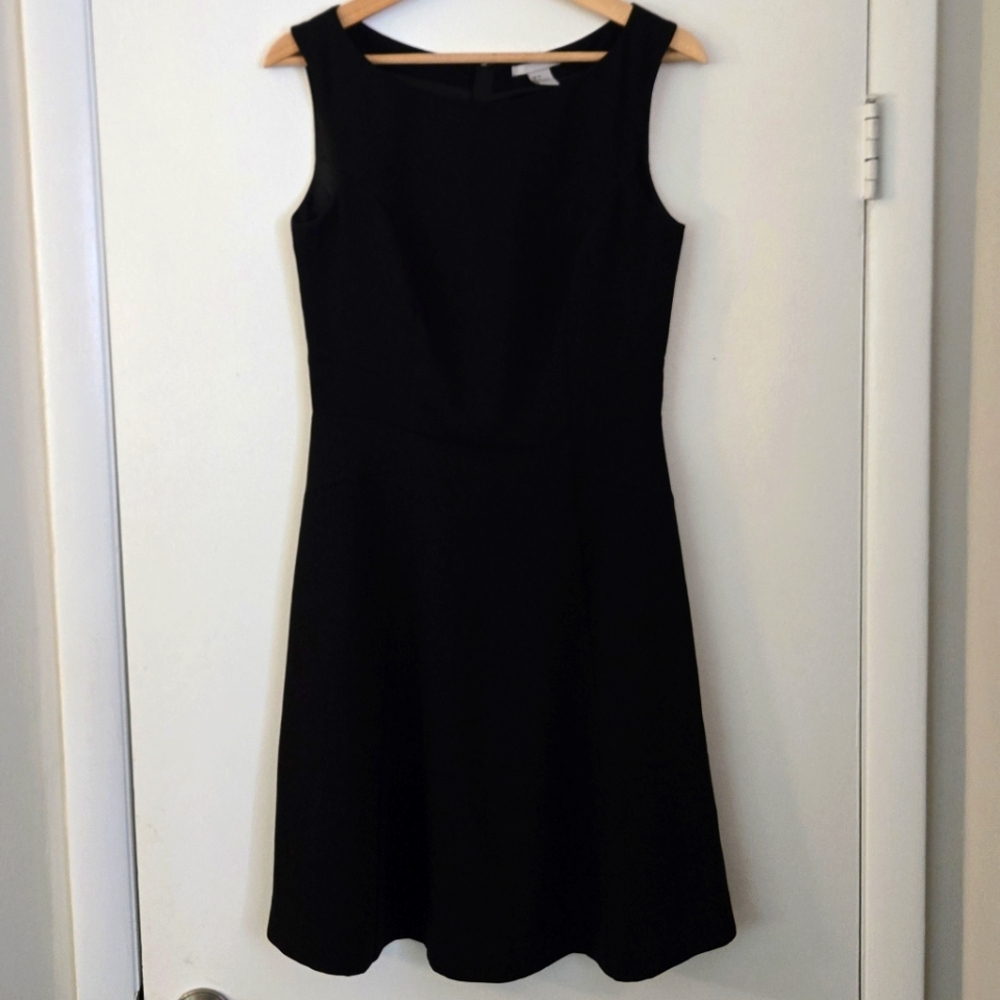 H&M Fit And Flare Black Sleeveless Suiting Dress Size 8